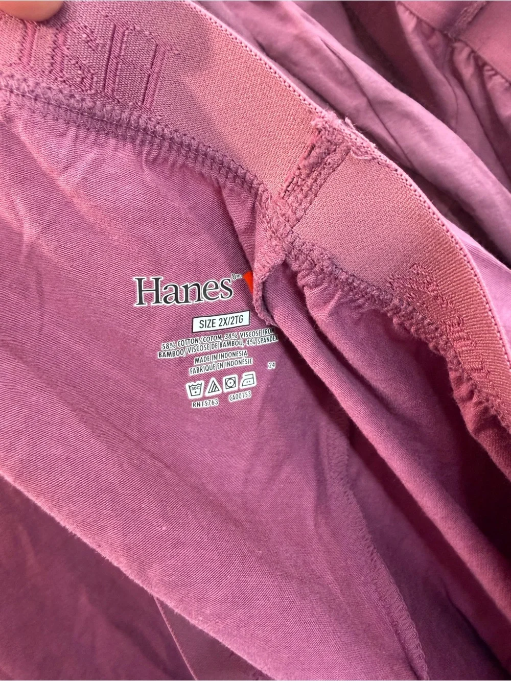Hanes Rose-Mauve Tee and Matching Set